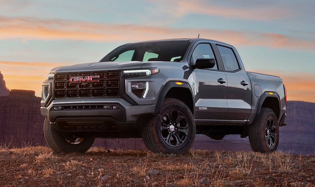 GMC Canyon Truck on top of a mountain