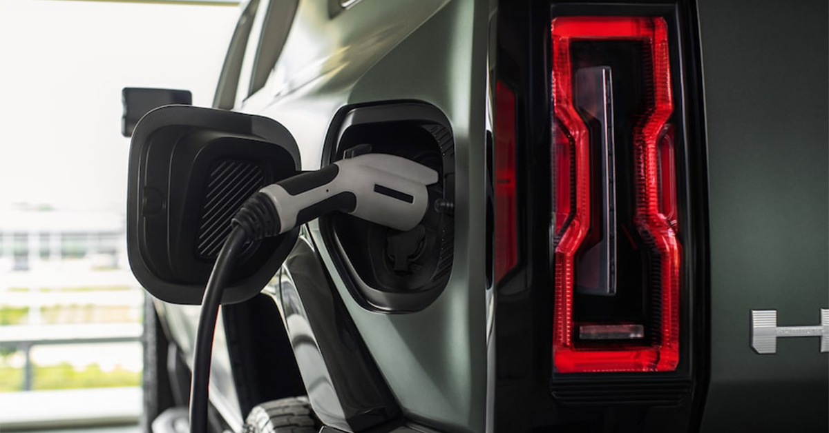 2025 GMC Hummer EV SUV charging up