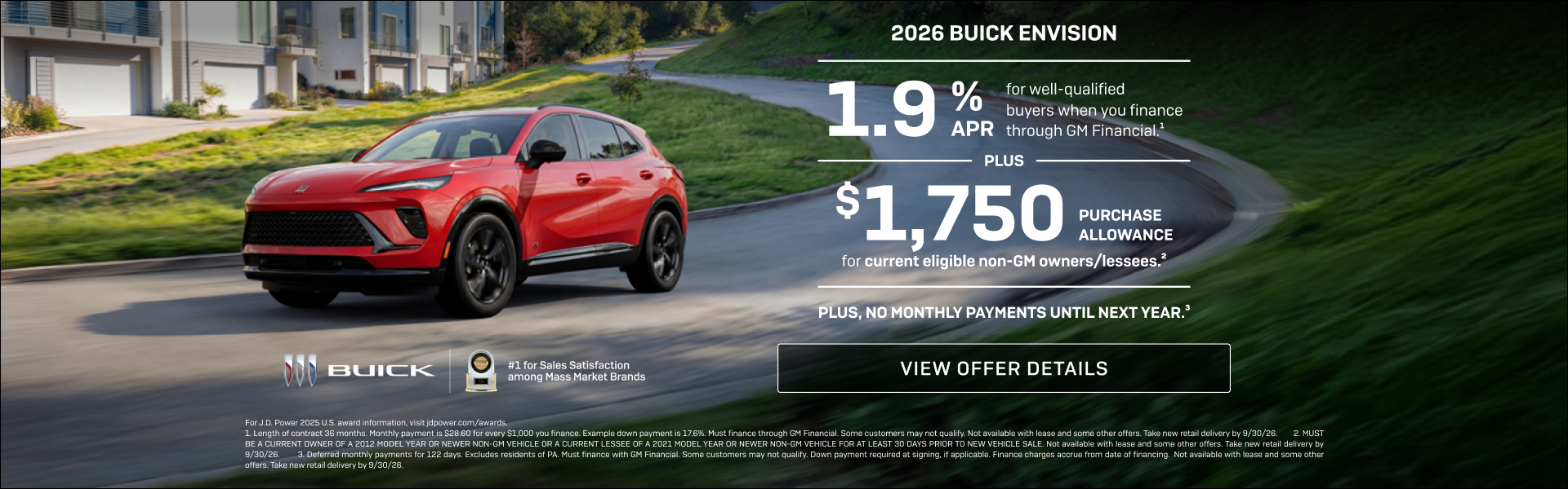 1.9% APR 
FOR WELL-QUALIFIED BUYERS when you finance through GM Financial.1

Plus, $1,750 PURCHAS...