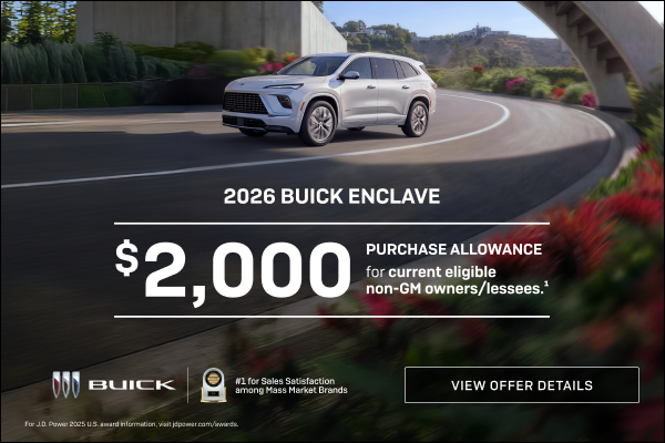 $2,000 PURCHASE ALLOWANCE for current eligible non-GM owners/lessees.1