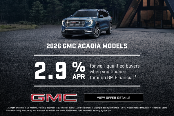 2.9% APR for well-qualified buyers when you finance through GM Financial.1

$750 PURCHASE ALLOWAN...