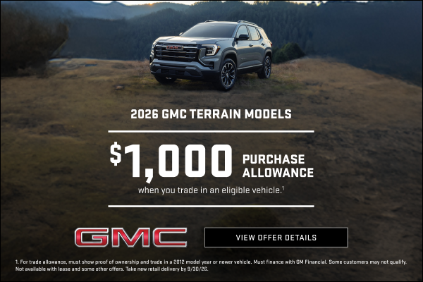 $1,000 PURCHASE ALLOWANCE when you trade in an eligible vehicle.1