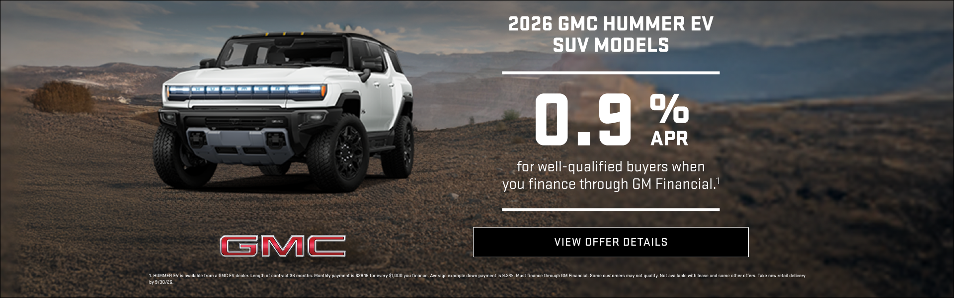 0.9% APR for well-qualified buyers when you finance through GM Financial.1