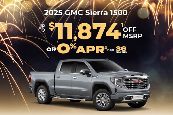 2025 GMC Sierra 1500 save up to $11,874 or 0% APR