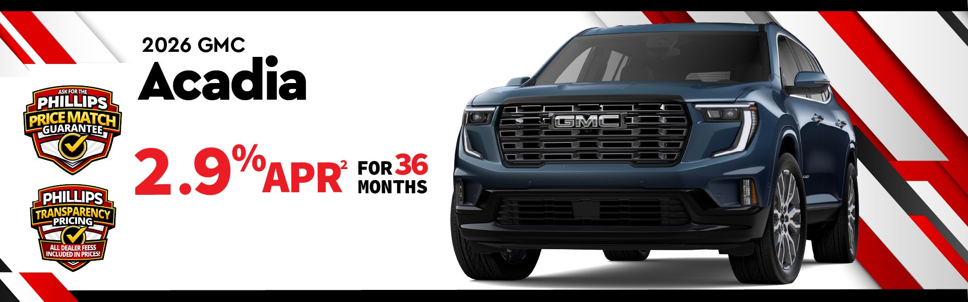 2026 GMC Acadia - 2.9% APR for 36 months