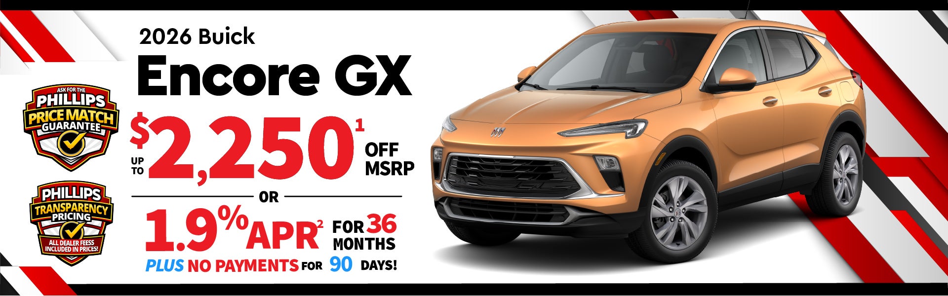 2026 Buick Encore GX - up to $2250 off MSRP or 1.9% for 36mo