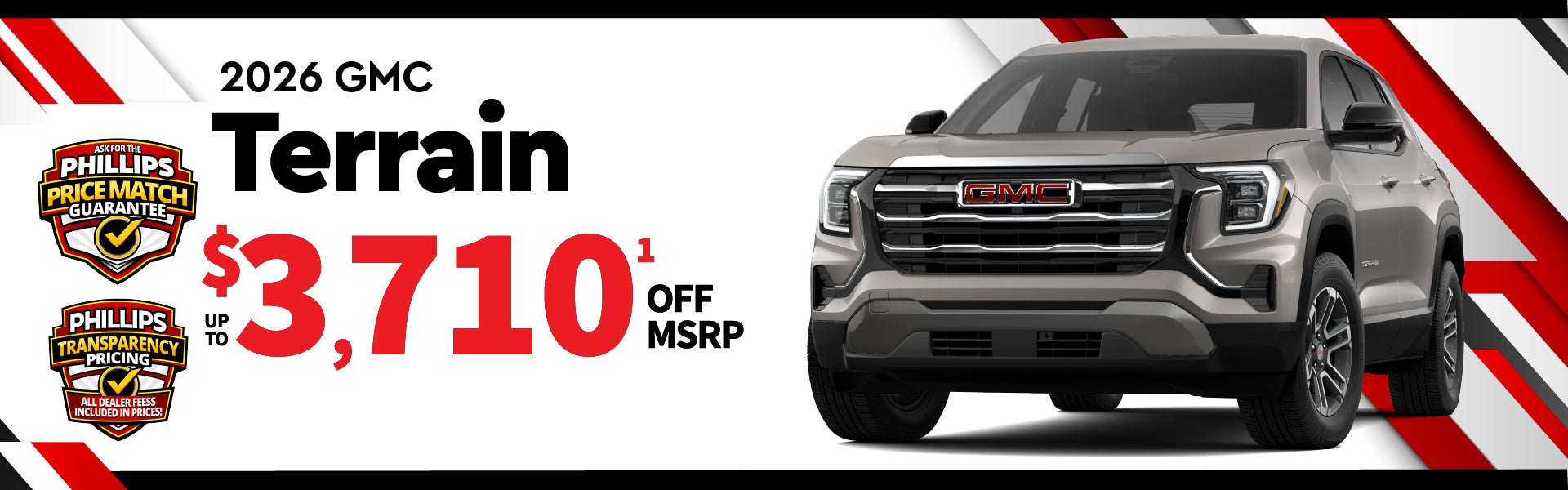 2026 GMC Terrain - up to $3,710 off MSRP