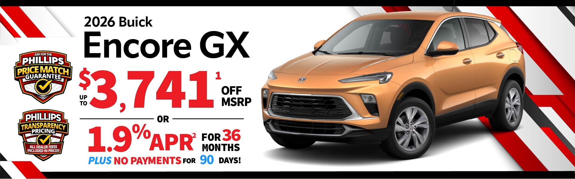 2026 Buick Encore GX - up to $3741 off MSRP or 1.9% for 36mo