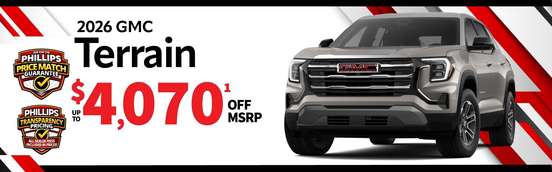 2026 GMC Terrain - up to $4,070 off MSRP
