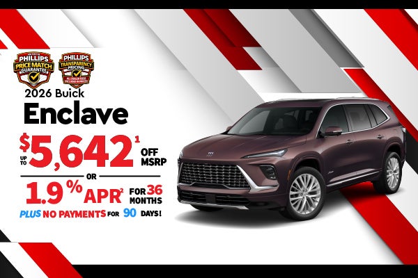 2026 Buick Enclave - up to $5,642 off MSRP or 1.9% for 36mos