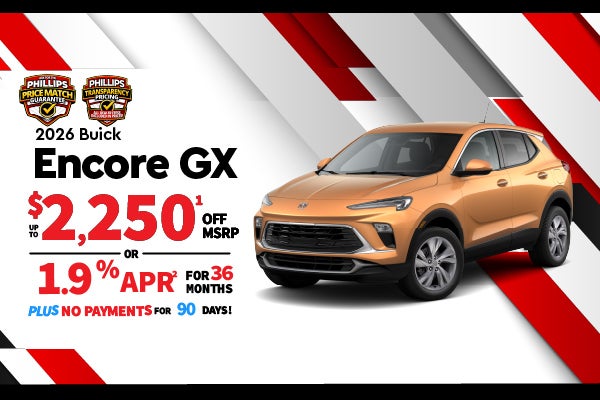 2026 Buick Encore GX - up to $2250 off MSRP or 1.9% for 36mo