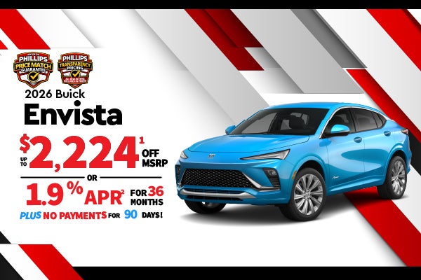 2026 Buick Envista - up to $2224 off MSRP or 1.9% for 36 mos