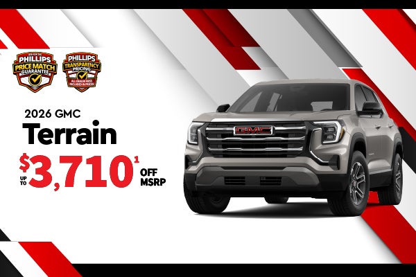2026 GMC Terrain - up to $3,710 off MSRP