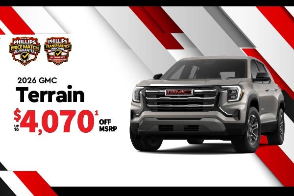 2026 GMC Terrain - up to $4,070 off MSRP