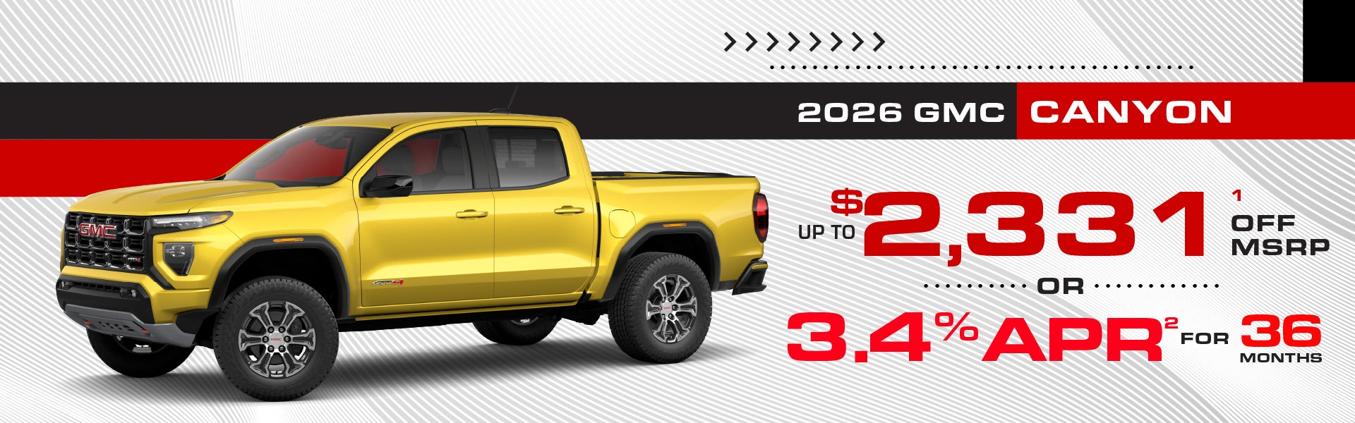 2025 GMC Canyon - up to $2331 off MSRP or 3.4% APR