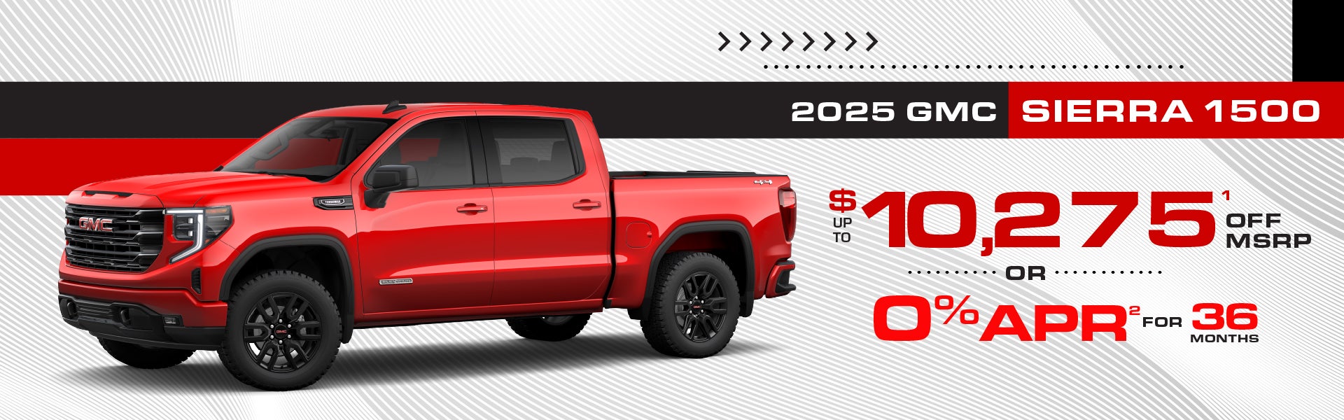 2025 GMC Sierra 1500 save up to $10,275 or 0% APR