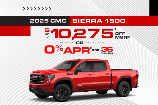 2025 GMC Sierra 1500 save up to $10,275 or 0% APR