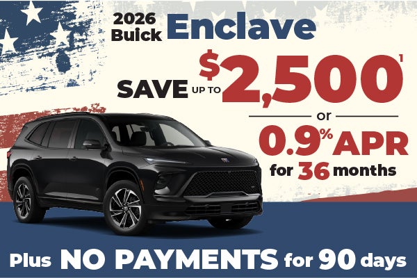 2026 Buick Enclave - up to $2500 off or 0.9% APR for 36 mos