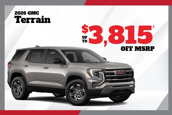 2026 GMC Terrain - up to $3185 off MSRP