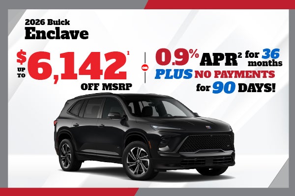 2026 Buick Enclave - up to $6142 off or 0.9% APR for 36 mos
