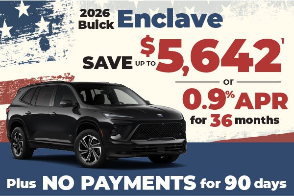 2026 Buick Enclave - up to $5642 off or 0.9% APR for 36 mos