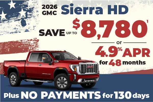 2026 GMC Sierra HD - $8780 OFF MSRP or 4.9% APR