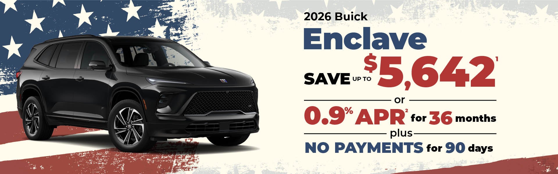 2026 Buick Enclave - up to $5642 off or 0.9% APR for 36 mos
