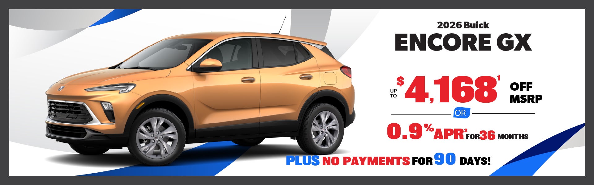 2026 Buick Encore GX - up to $4168 off MSRP or 0.9% APR