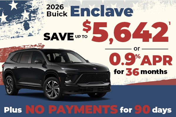 2026 Buick Enclave - up to $5642 off or 0.9% APR for 36 mos
