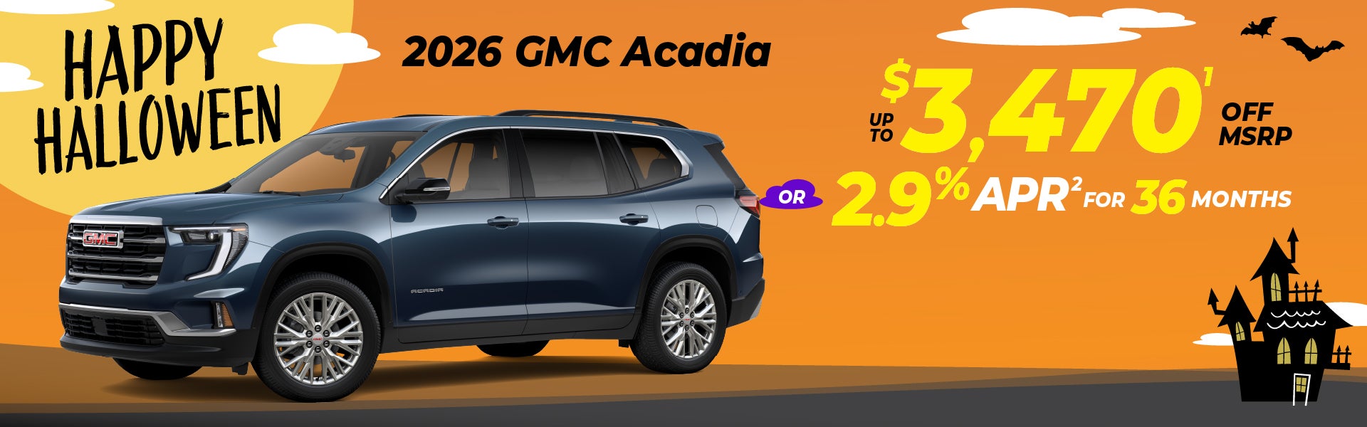 2026 GMC Acadia - up to $3470 off MSRP or 2.9% APR for 36m