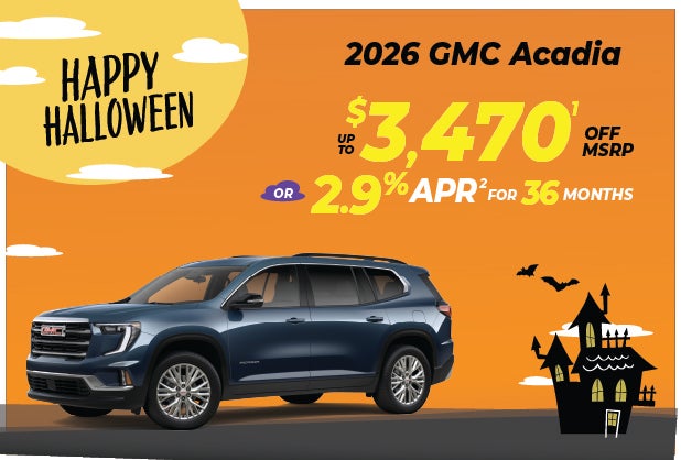 2026 GMC Acadia - up to $3470 off MSRP or 2.9% APR for 36m