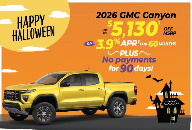 2026 GMC Canyon - up to $5130 off MSRP or 3.9% for 60 mos