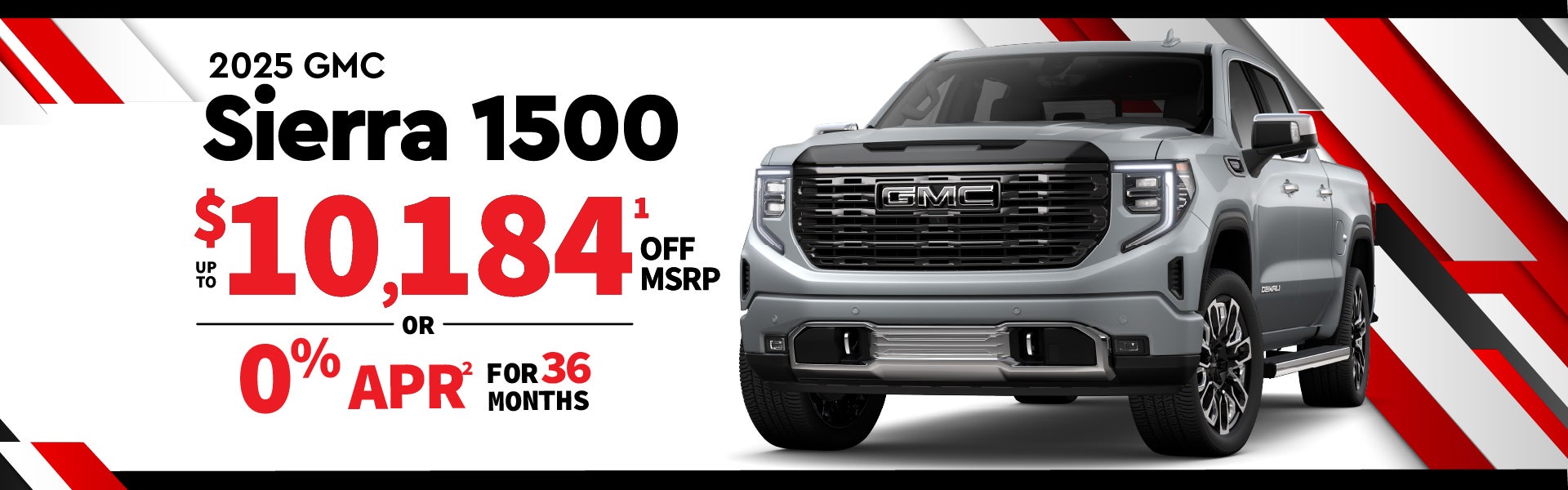 2026 GMC Sierra 1500 save up to $10,184 or 0% APR