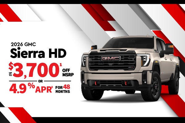 2026 GMC Sierra HD - $3700 OFF MSRP or 4.9% APR