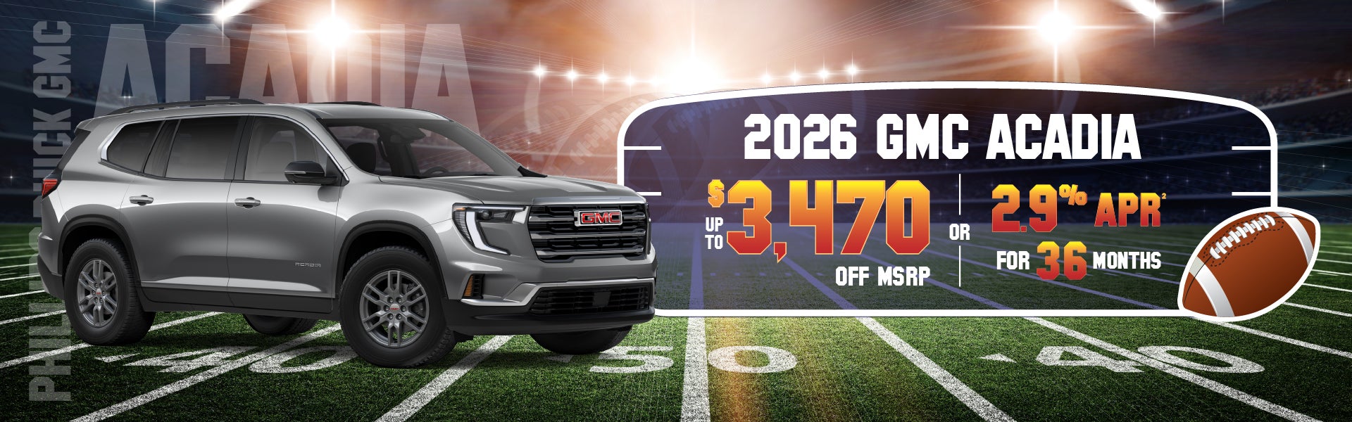 2026 GMC Acadia - up to $3470 off MSRP or 2.9% APR for 36m