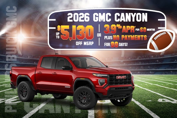2026 GMC Canyon - up to $5130 off MSRP or 3.9% for 60 mos