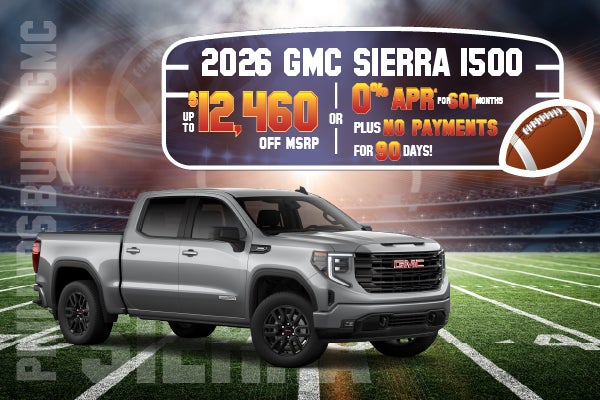 2026 GMC Sierra 1500 - up to $12,460 off MSRP or 0% for 60m