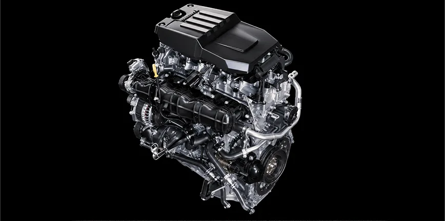 The Canyon's TurboMax engine shown against a black background