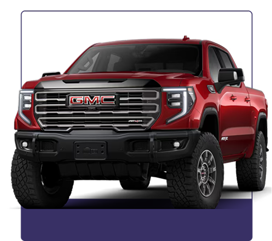 Red 2026 GMC Sierra 1500 AT4X shown from the front three-quarter angle