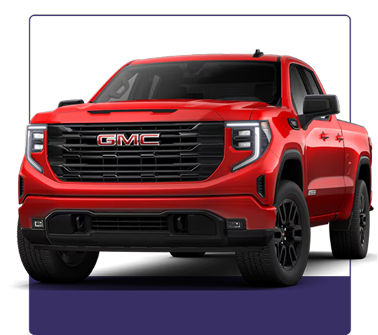 Red 2026 GMC Sierra 1500 Elevation shown from the front three-quarter angle
