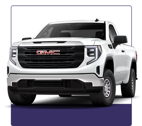 White 2026 GMC Sierra 1500 Pro shown from the front three-quarter angle