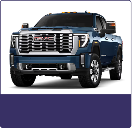 Blue 2026 GMC Sierra 2500 HD Denali shown from the front three-quarter angle