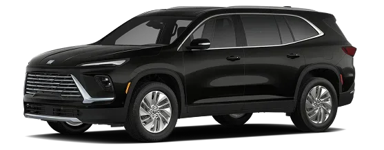 Black Buick Enclave Preferred shown in profile on a black background