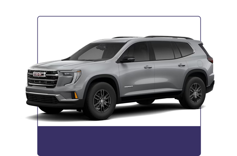 Gray 2027 GMC Acadia Elevation shown from the front three-quarter angle