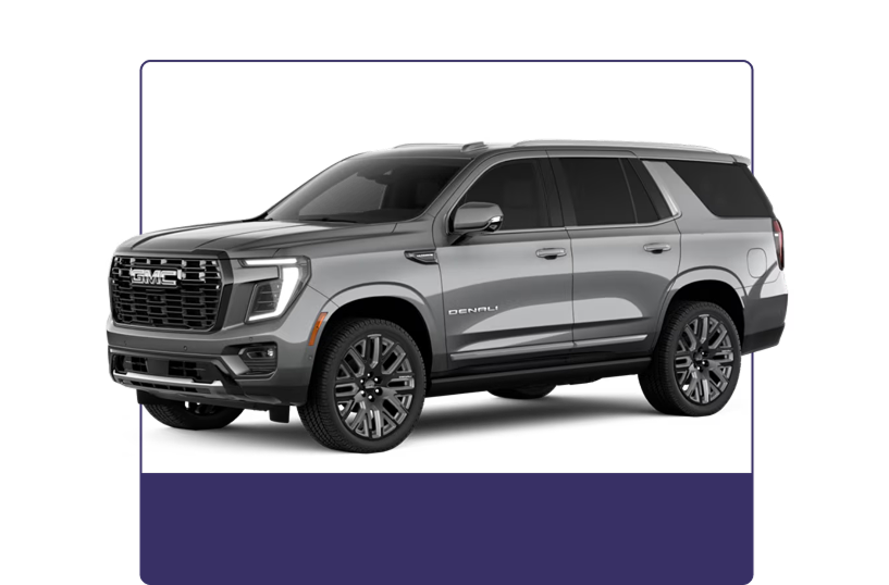 Gray 2027 GMC Yukon Denali Ultimate shown from the front three-quarter angle